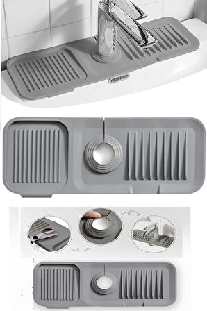 Büro Ev Ofis Mutfağı için Lavabo Kenarı Düzenleyici Kaydırmaz Taban Organizer Matı