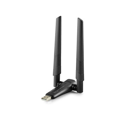 Büro Ev Ofis Bilgisayarı için Aıc8800D Ax1800 2.4Ghz&5Ghz Wifi6 Siyah Usb Wıfı Adaptor