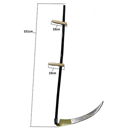 Büro Ev Ofis Hobi Bahçesi için 70CM 6PARÇA Ahşap Elcikli Metal Saplı Tırpan Seti