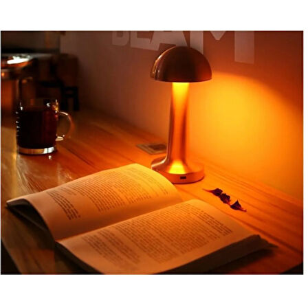 Büro Ev Ofis Yazlık için Mantar Stil Dokunmatik Led Işıklı Masa Lambası