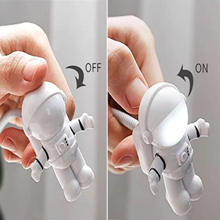 Büro Ev Ofis Hediyesi için Astronot Stil Usb Led Işıklı Gece Masa Lambası