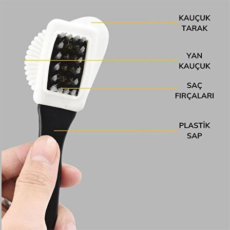 Büro Ev Ofis Yazlık Hijyeni için Çift Taraflı Süet Nubuk Deri Temizleme Bakım Fırçası