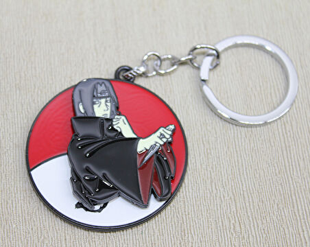 Büro Ev Ofis Hediyesi için Metal Dönen Itachi Uchiha Anahtarlık