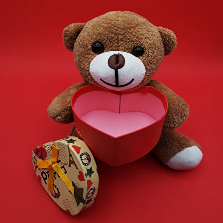 Büro Ev Ofis Hediyesi için Kahve Kutulu Ayıcık