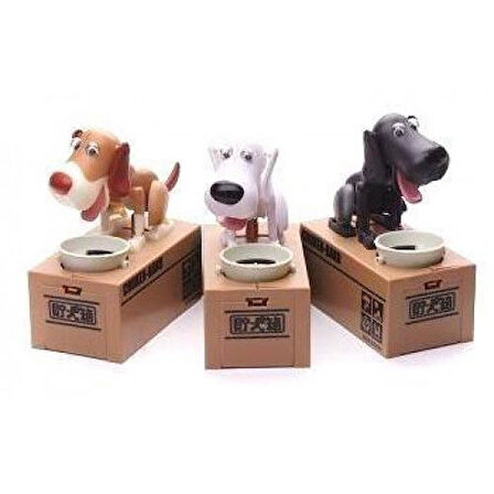 Büro Ev Ofis Çocuk Hediyesi için Tasarruf Eğitici Para Yiyen Köpek Stil Kumbara