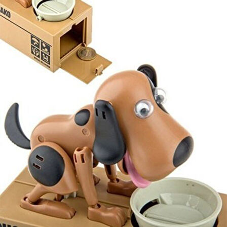 Büro Ev Ofis Çocuk Hediyesi için Tasarruf Eğitici Para Yiyen Köpek Stil Kumbara