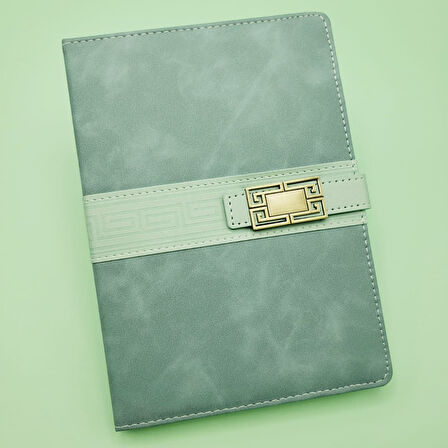 Büro Ev Ofis Hediyesi için Su Yeşili Tarihsiz Ajanda Defter