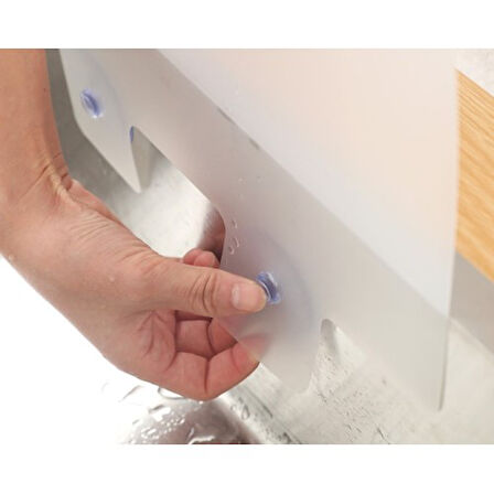 Büro Ev Ofis Mutfağı için Lavabo Ocak Sıçrama Önleyici Vantuzlu Koruyucu Kalkan