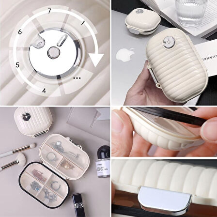 Büro Ev Ofis Kişisel Sağlık Bakımı için Haftalık 7 bölmeli Taşınır İlaç Hatırlatma Kutusu