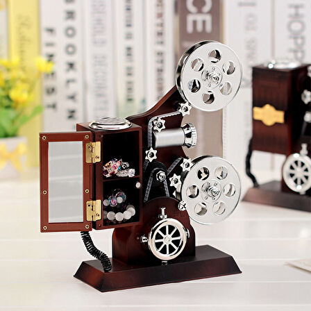 Büro Ev Ofis Hediyesi için Film Makinesi Tasarımlı Müzik Kutusu