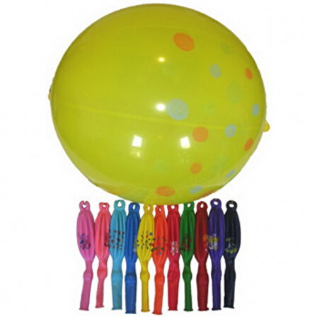 Büro Ev Ofis Piknik Keyfi için 100ADET Lastikli Punc Balon Seti