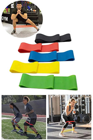Büro Ev Ofis Egzersiz Spor Keyfi için 5PARÇA Aerobik Fitness Plates Kas Direnç Lastiği Seti