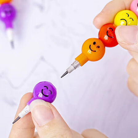Büro Ev Ofis Hediyesi için 4ADET Emojili Yumurtlayan Kalem Seti