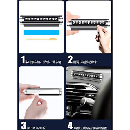 Büro Ev Ofis Arabası için Araç İçi Silindir Çevir Ayarla Oto Torpido İrtibat Numaratörü