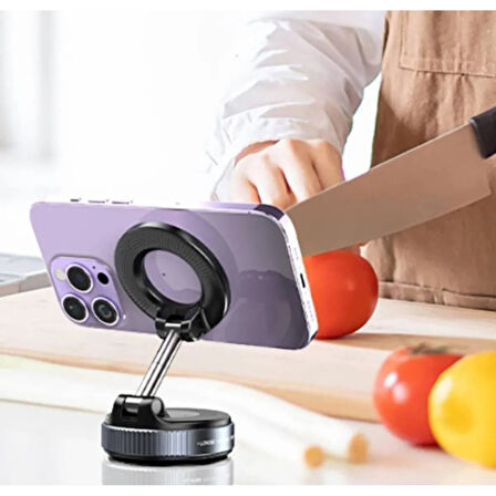 Büro Ev Ofis Arabası için Araç İçi Vakumlu Manyetik Oto Telefon Tutucu