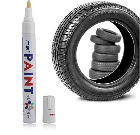 Büro Ev Ofis Arabası için Araç Lastiği Beyaz Oto Yazı Kalemi