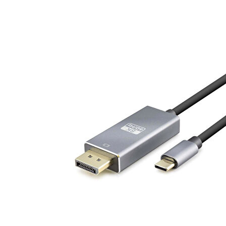 Büro Ev Ofis Network için 1,8MT Siyah 8K 60Hz Type-C To Dısplay Pvc Kablo