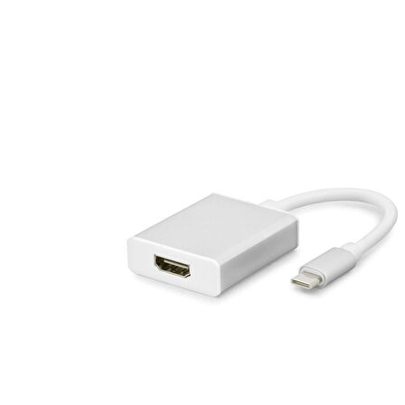 Büro Ev Ofis Network Dönüştürücü için Beyaz 4K 30HZ Type-C TO HDMI F Çevirici