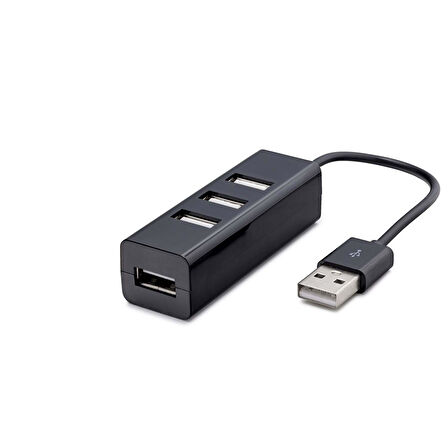 Büro Ev Ofis Network Bağlantısı için Siyah Trend 4 Girişli Usb Hub