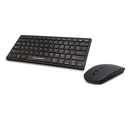 Büro Ev Ofis Bilgisayarı için Siyah Q Wıreless Smart Klavye Mouse Seti