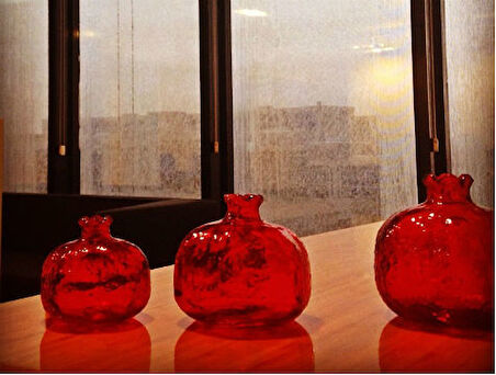 Büro Ev Ofis Hediyesi için 3PARÇA Dekoratif Bereket Narı Biblo Seti