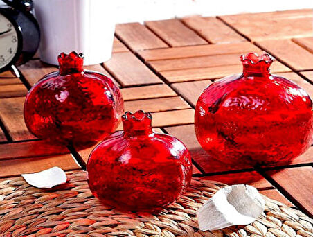 Büro Ev Ofis Hediyesi için 3PARÇA Dekoratif Bereket Narı Biblo Seti