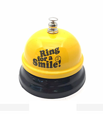 Büro Ev Ofis Hediyesi için Dekoratif Masaüstü Ring For a Smile Bell Boy Çanı