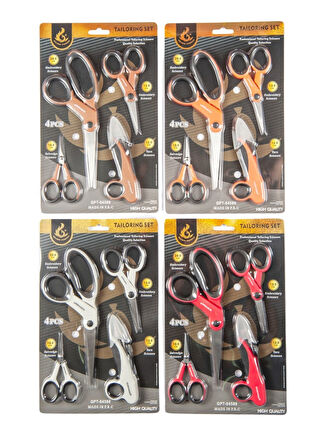 Büro Ev Ofis için 4ADET Kolay Kesim Rengarenk Makas Seti