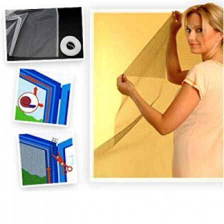 Büro Ev Ofis Haşeresi için 100X150CM Beyaz Pencere Cam Sinekliği