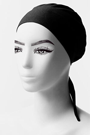 Büro Ev Ofis Kadını için Siyah Saç Bonesi