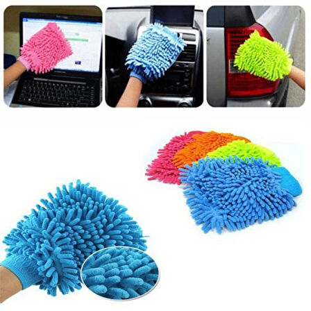 Büro Ev Ofis Arabası Bakımı için Araç Dışı Mikrofiber Oto Yıkama Eldiveni