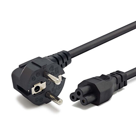 Büro Ev Ofis Cihazı için 1,2MT 0,75MM 500W 28PIN Siyah Yonca Power Güç Kablosu