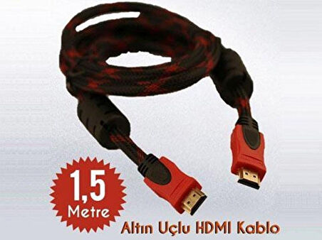 Büro Ev Ofis için 150CM Golden Uçlu HDMI Kablosu
