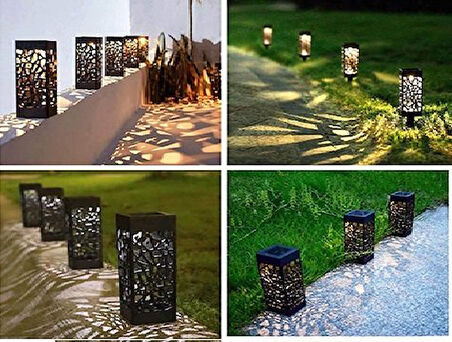 Büro Ev Ofis Yazlık Bahçesi için 8ADET Solar Şarjlı Yürüyüş Yolu Lambası