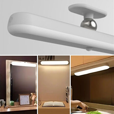 Büro Ev Ofis Makyaj Masası için 27CM Şarjlı Dokunmatik Led Işıklı Ayna