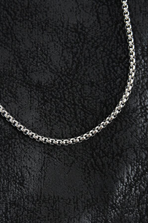 Bakımlı Erkek için Silver Çelik Örme Zincir Tasarım Kolye