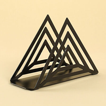 Büro Ev Ofis Mutfak Düzeni için Siyah Metal Peçetelik