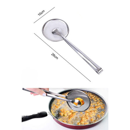 Büro Ev Ofis Mutfak Düzeni için Süzgeç Kevgir Haşlama Kızartma Maşası