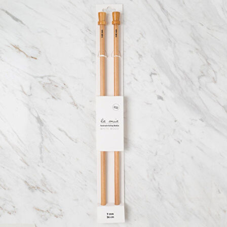 Büro Ev Ofis Hobi Dikiş Atölyesi için 9MM 36CM Ahşap Örgü Şişi