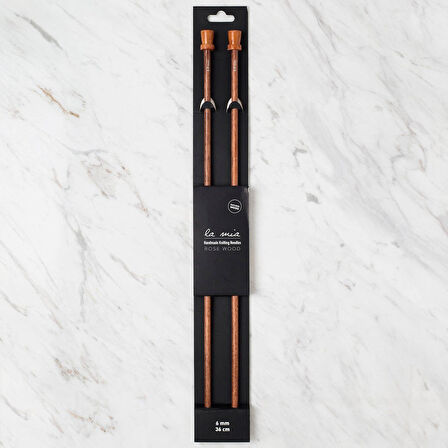 Büro Ev Ofis Hobi Dikiş Atölyesi için 6MM 36CM  Ahşap Örgü Şişi