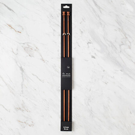 Büro Ev Ofis Hobi Dikiş Atölyesi için 3.5MM 36CM  Ahşap Örgü Şişi