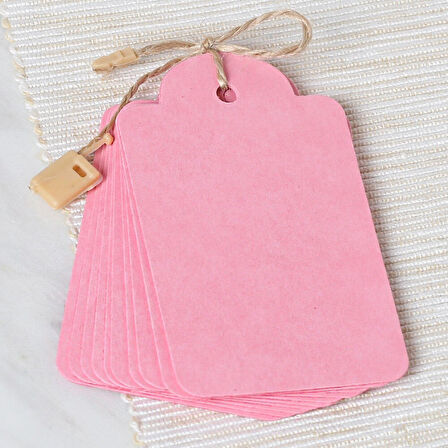 Büro Ev Ofis Hobi Dikiş Atölyesi için 10ADET Pembe Etiket Klips İp Seti