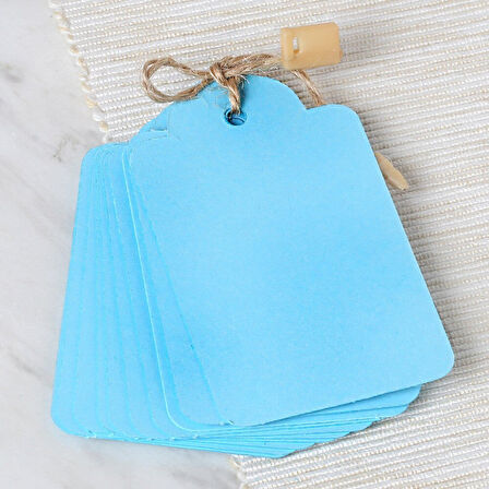 Büro Ev Ofis Hobi Dikiş Atölyesi için 10ADET Mavi Etiket Klips İp Seti