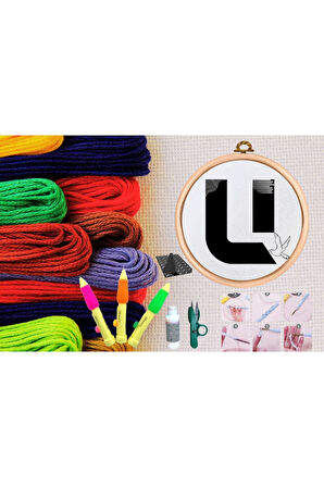 Büro Ev Ofis Hobi Dikiş Atölyesi için No91 Kasnaklı Kendin Yap Punck Nakış Seti