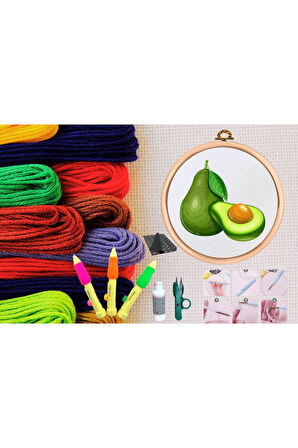 Büro Ev Ofis Hobi Dikiş Atölyesi için No149 Kasnaklı Kendin Yap Punck Nakış Seti