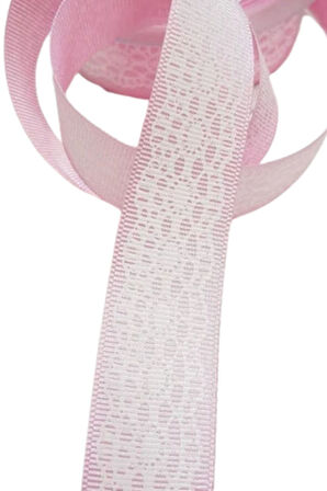 Büro Ev Ofis Hobi Dikiş Atölyesi için 10MT 25MM Pembe Tafta Dantel Görünüm Kurdele