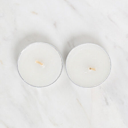Büro Ev Dekoru için Hediyelik 2PARÇA Beyaz Tealight Mum Seti