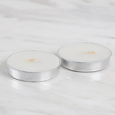 Büro Ev Dekoru için Hediyelik 2PARÇA Beyaz Tealight Mum Seti