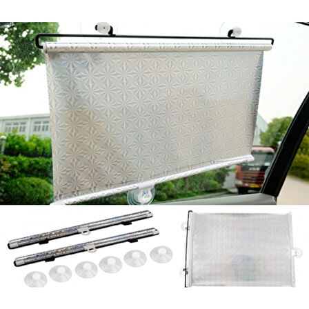 Büro Ev Ofis Arabası için Araç İçi 58X125CM Oto Güneşliği
