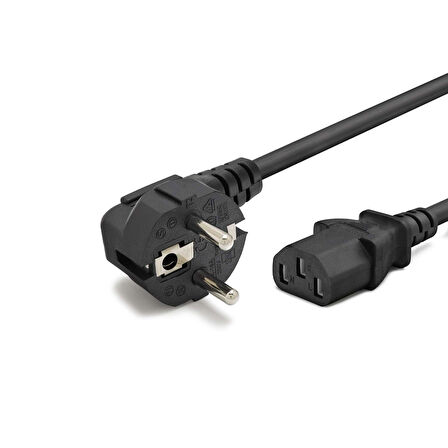 Büro Ev Ofis Cihazları için 1,5MT 1MM 500W 42PIN Siyah Power Güç Kablosu